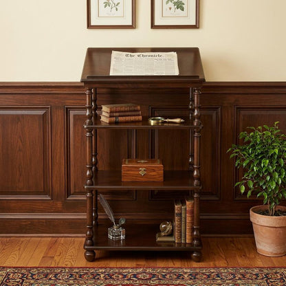 24" Dark Brown Standing Desk HomeRoots