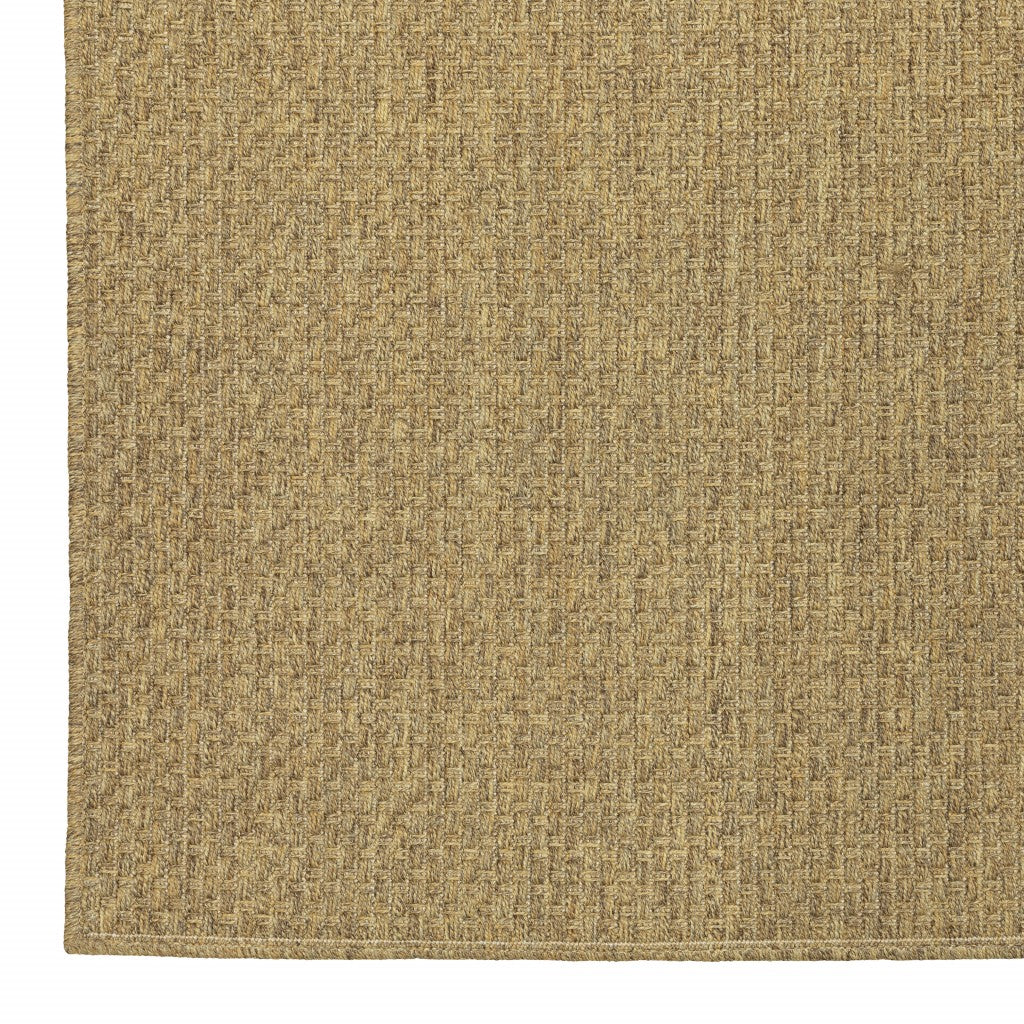 8' X 11' Tan Indoor Outdoor Area Rug