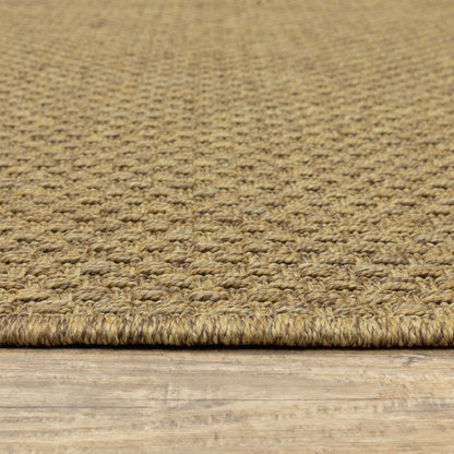 8' X 8' Tan Indoor Outdoor Area Rug