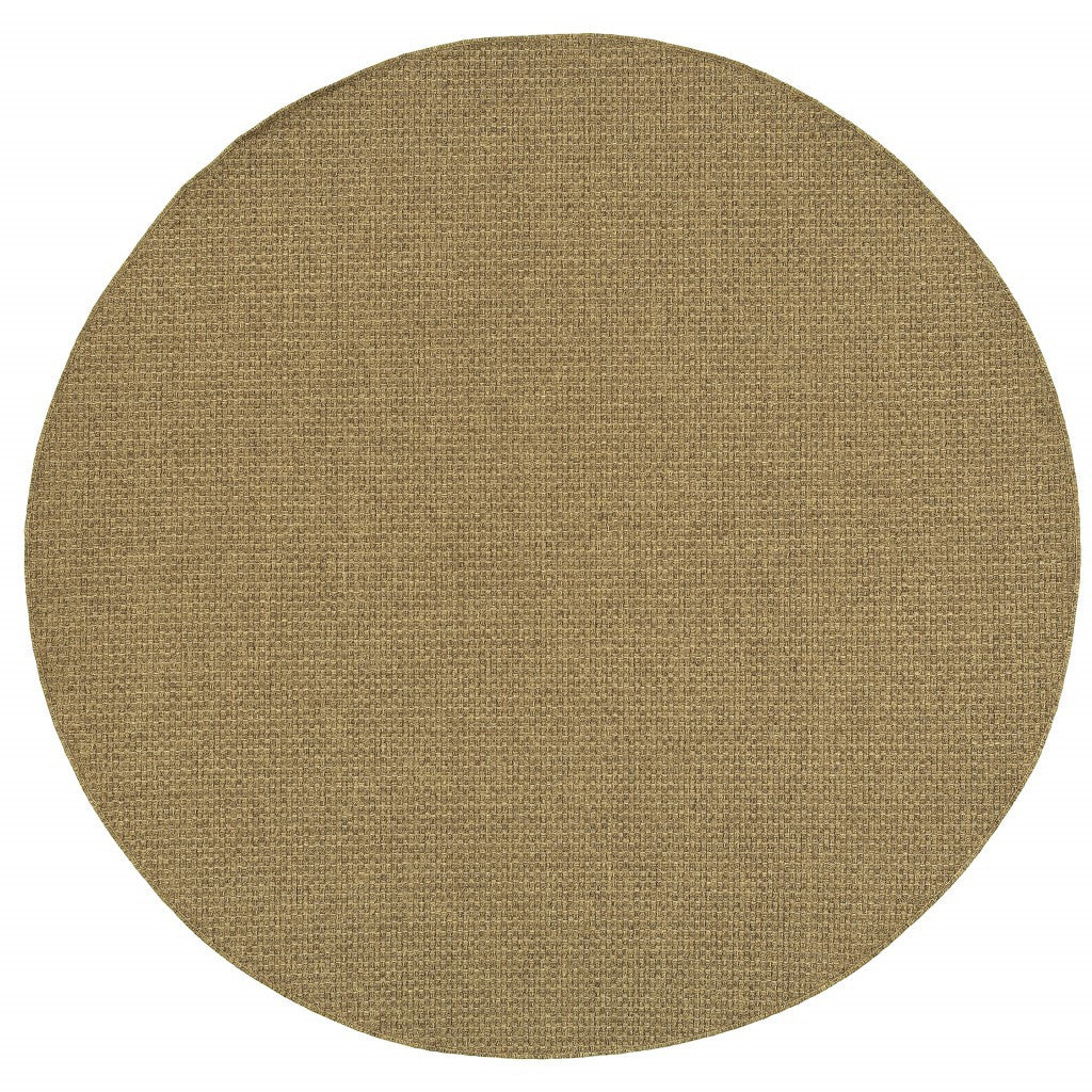 8' X 8' Tan Indoor Outdoor Area Rug