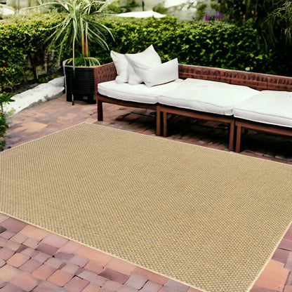 2' X 8' Beige Indoor Outdoor Area Rug