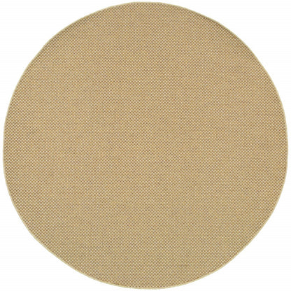 8' X 8' Beige Indoor Outdoor Area Rug - 0" (L) x 94" (W) x 94" (H)