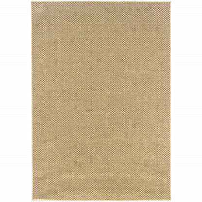 9' X 13' Beige Indoor Outdoor Area Rug