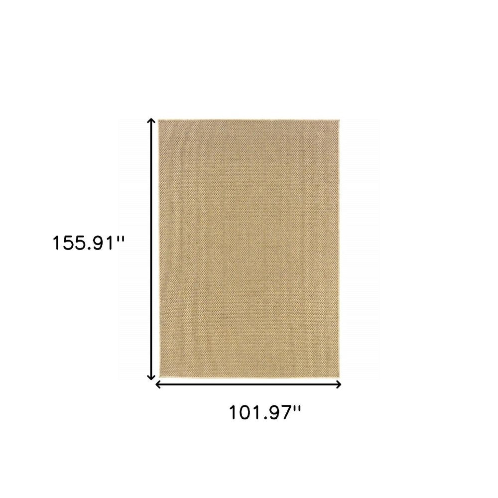 9' X 13' Beige Indoor Outdoor Area Rug — view 9