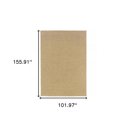 9' X 13' Beige Indoor Outdoor Area Rug HomeRoots