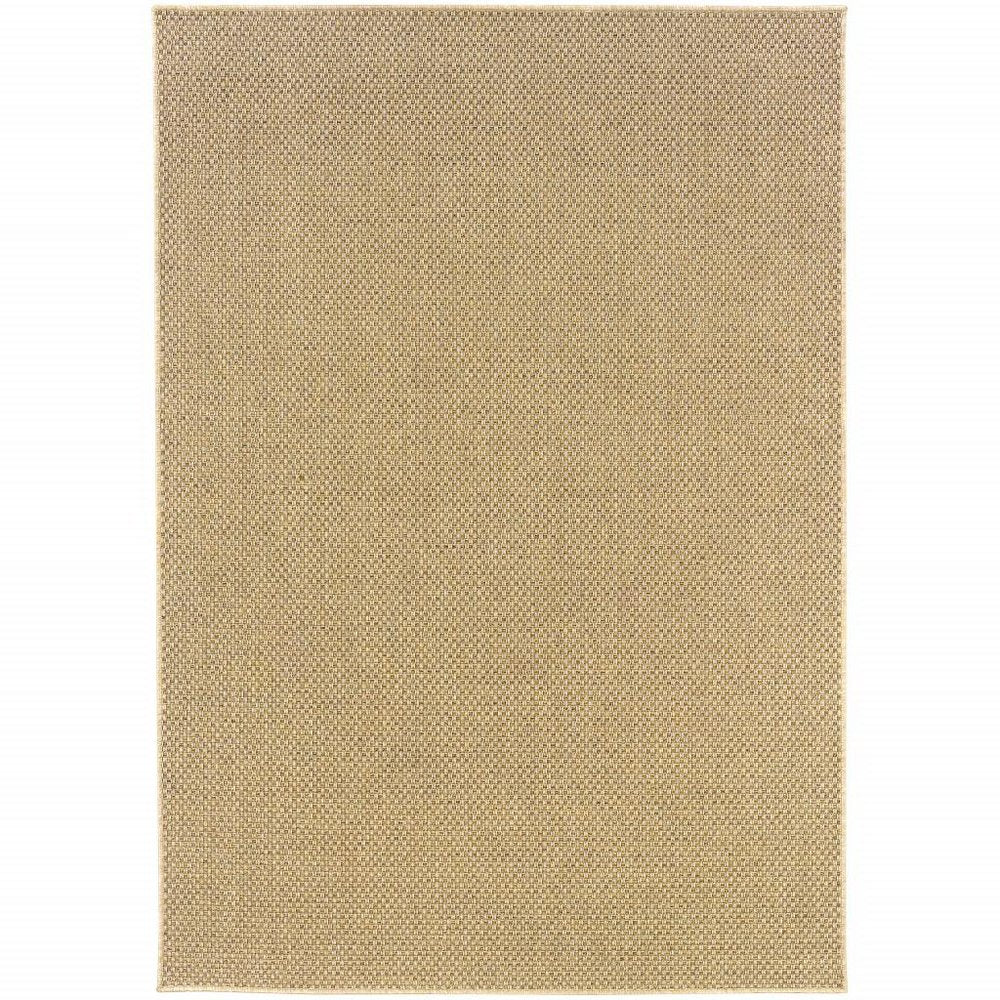 9' X 13' Beige Indoor Outdoor Area Rug HomeRoots