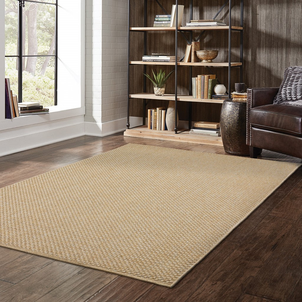 2' X 8' Beige Indoor Outdoor Area Rug