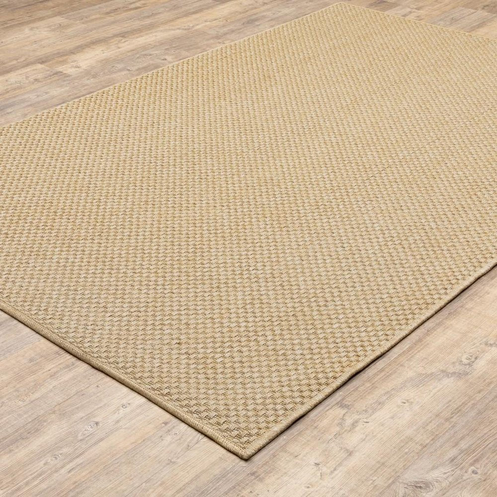 9' X 13' Beige Indoor Outdoor Area Rug HomeRoots