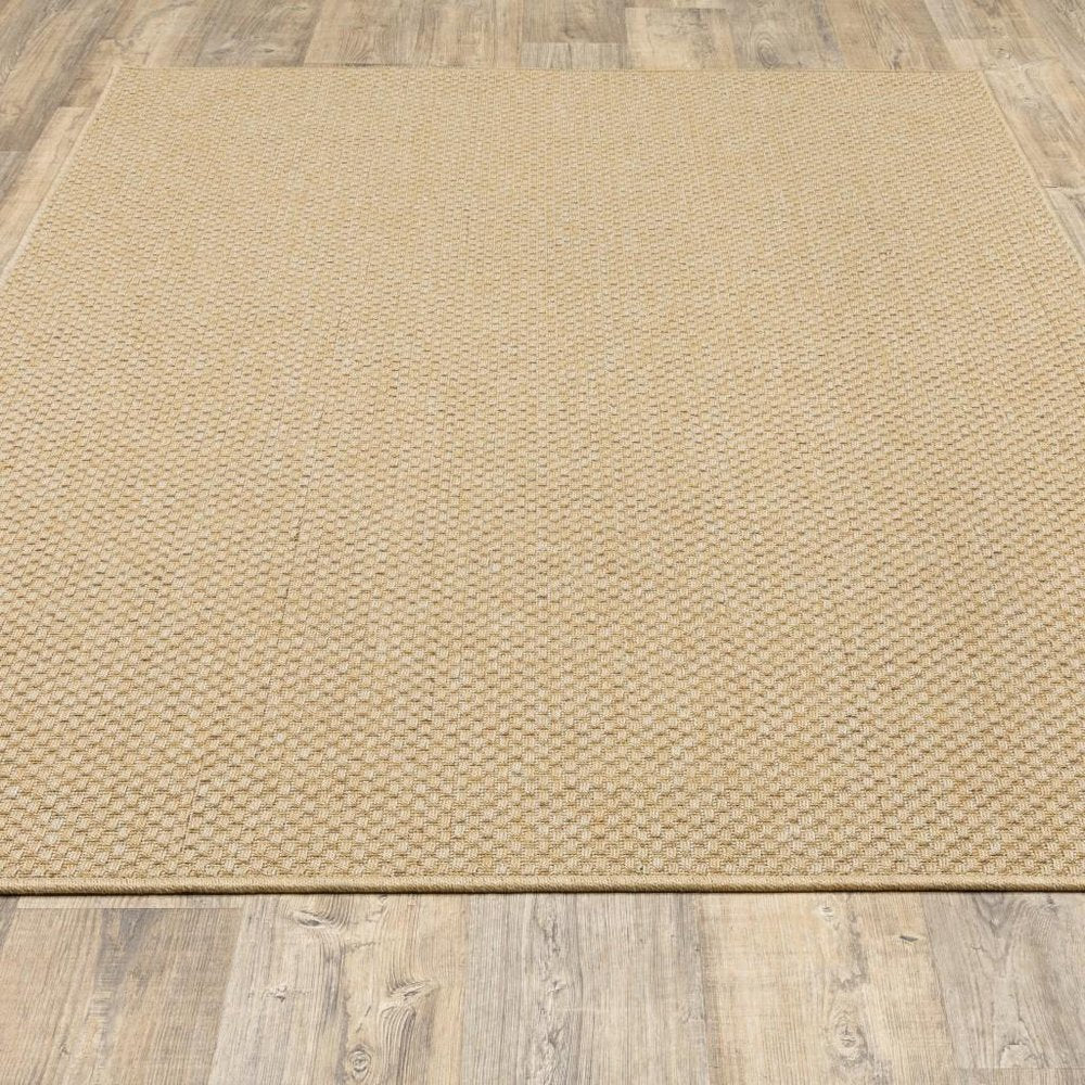 9' X 13' Beige Indoor Outdoor Area Rug HomeRoots