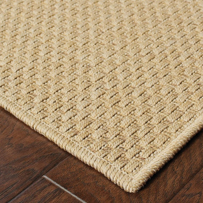 9' X 13' Beige Indoor Outdoor Area Rug HomeRoots