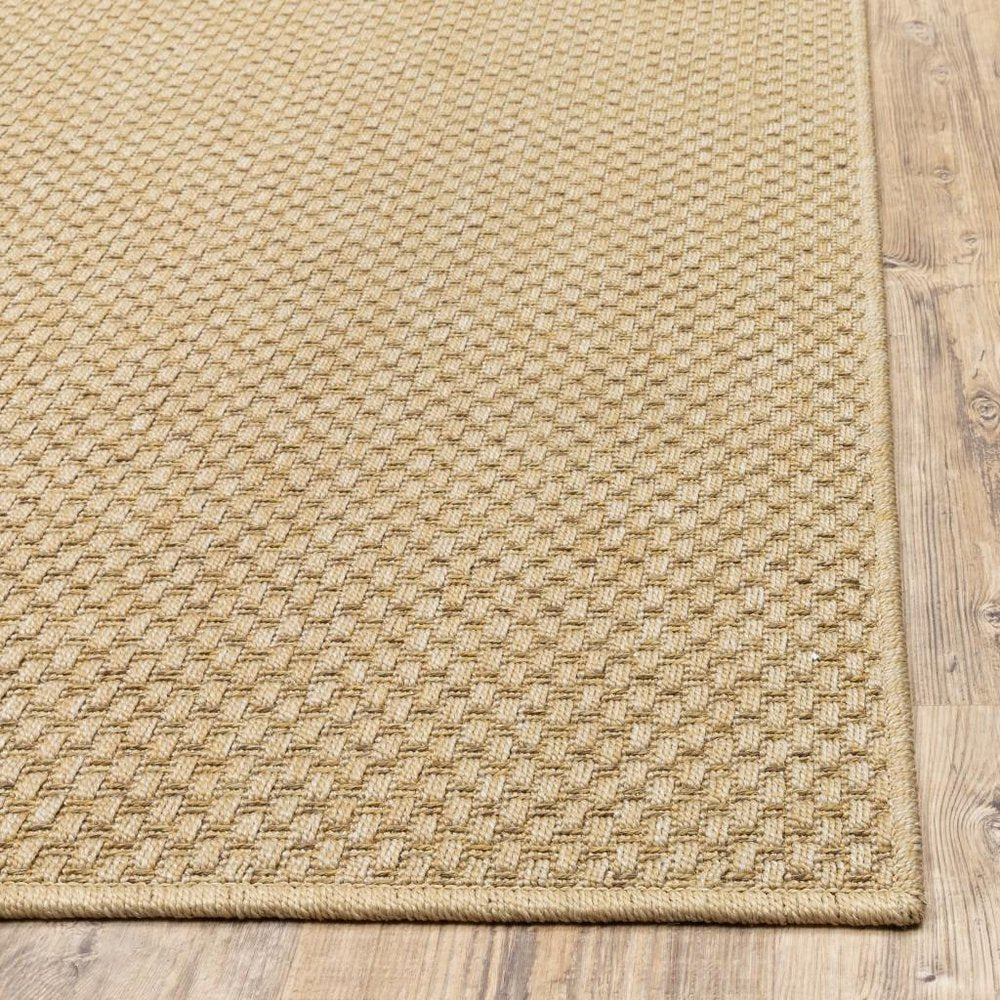 9' X 13' Beige Indoor Outdoor Area Rug HomeRoots