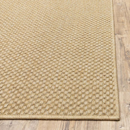 9' X 13' Beige Indoor Outdoor Area Rug HomeRoots