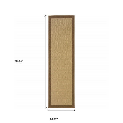 5' x 8' Beige Indoor Outdoor Area Rug