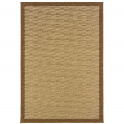 5' x 8' Beige Indoor Outdoor Area Rug