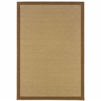 5' x 8' Beige Indoor Outdoor Area Rug