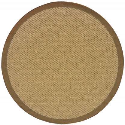 8' X 8' Beige Indoor Outdoor Area Rug - 0" (L) x 93" (W) x 93" (H)