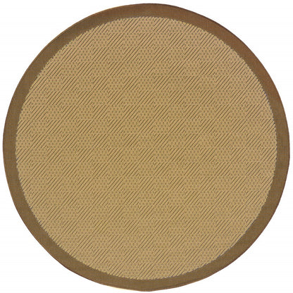 8' X 8' Beige Indoor Outdoor Area Rug - 0" (L) x 93" (W) x 93" (H)