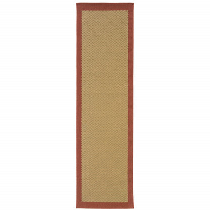 7' x 10' Beige Indoor Outdoor Area Rug