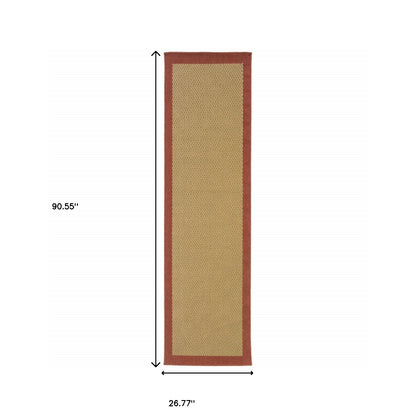 7' x 10' Beige Indoor Outdoor Area Rug