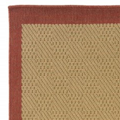 7' x 10' Beige Indoor Outdoor Area Rug