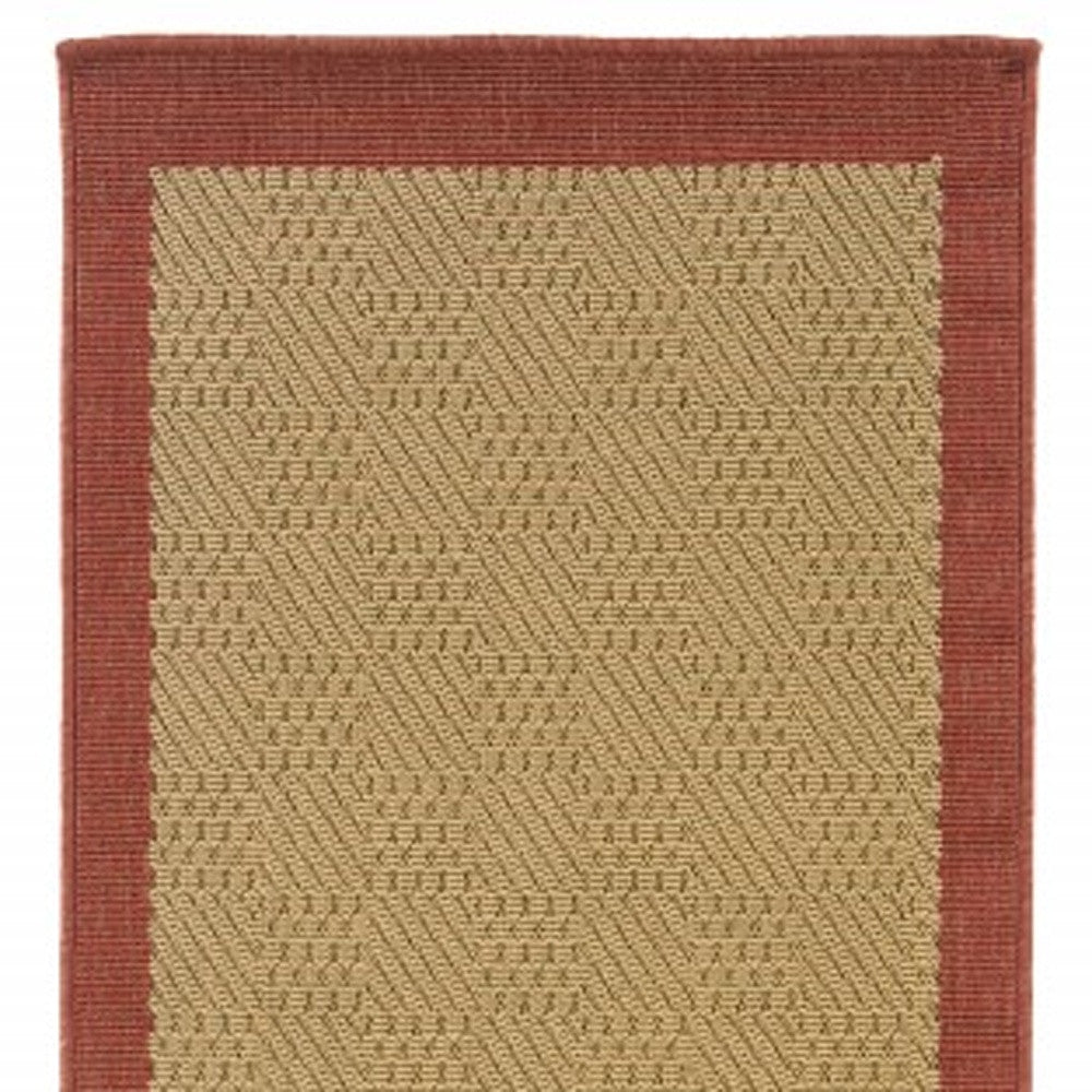 7' x 10' Beige Indoor Outdoor Area Rug