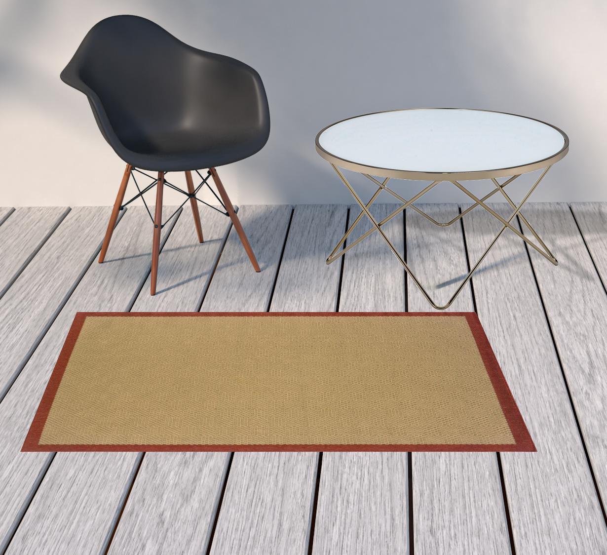 Beige Indoor Outdoor Area Rug - FurniFindUSA