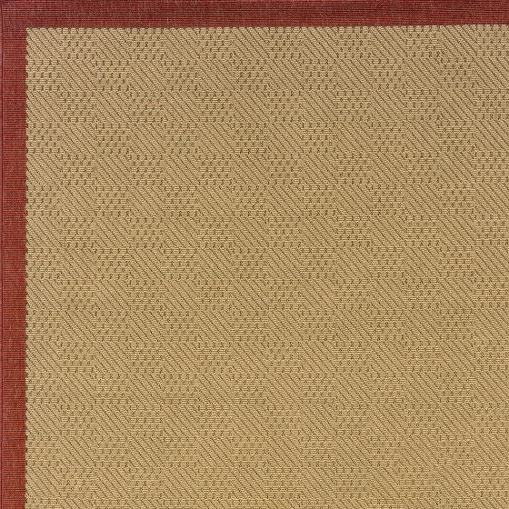 7' x 10' Beige Indoor Outdoor Area Rug