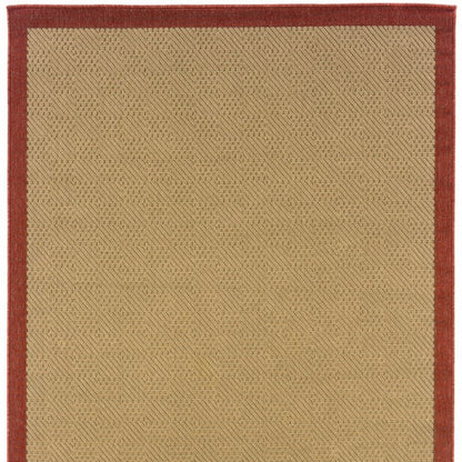 7' x 10' Beige Indoor Outdoor Area Rug