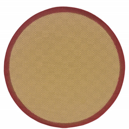 7' x 10' Beige Indoor Outdoor Area Rug