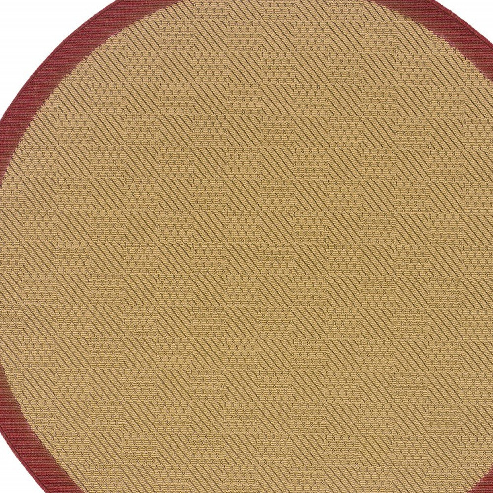 7' x 10' Beige Indoor Outdoor Area Rug