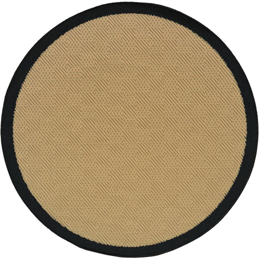 4' x 6' Beige and Black Indoor Outdoor Area Rug - FurniFindUSA