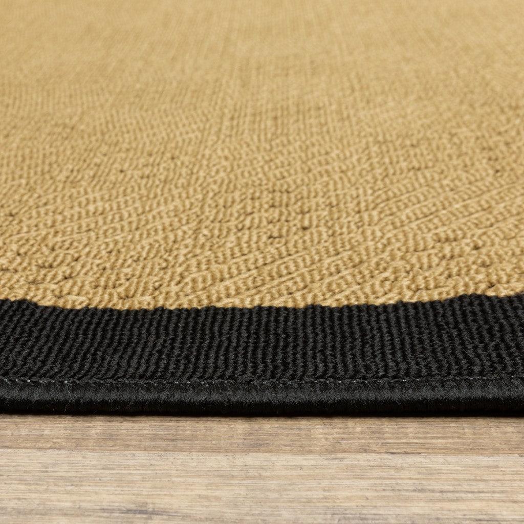 4' x 6' Beige and Black Indoor Outdoor Area Rug - FurniFindUSA