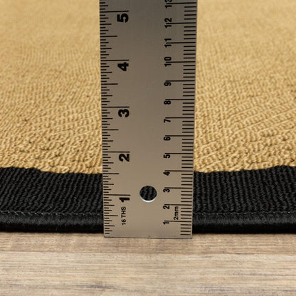 4' x 6' Beige and Black Indoor Outdoor Area Rug - FurniFindUSA