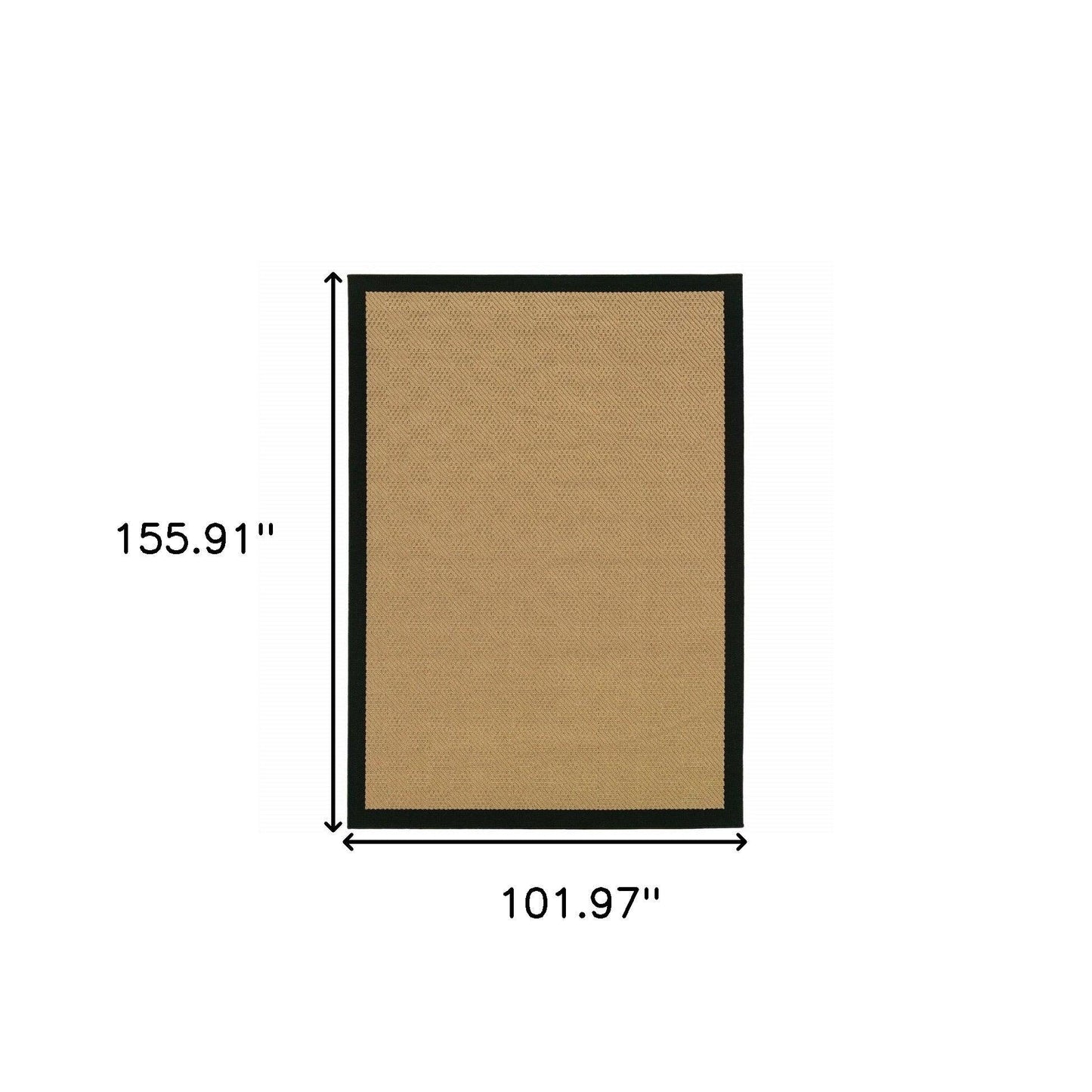 4' x 6' Beige and Black Indoor Outdoor Area Rug - FurniFindUSA