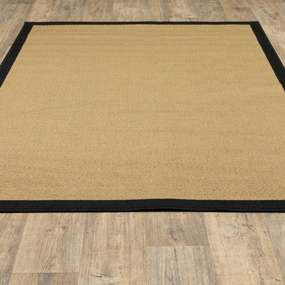 4' x 6' Beige and Black Indoor Outdoor Area Rug - FurniFindUSA