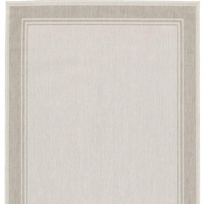 3' X 5' Gray and Ivory Indoor Outdoor Area Rug - FurniFindUSA