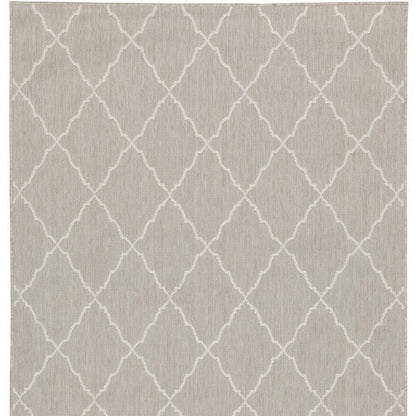 3' X 5' Gray and Ivory Indoor Outdoor Area Rug - FurniFindUSA