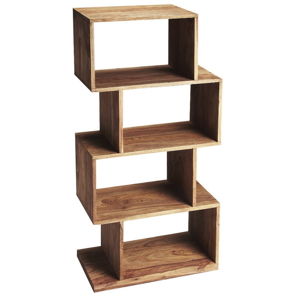 48" Brown Wood Three Tier Bookcase HomeRoots