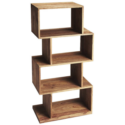 48" Brown Wood Three Tier Bookcase HomeRoots