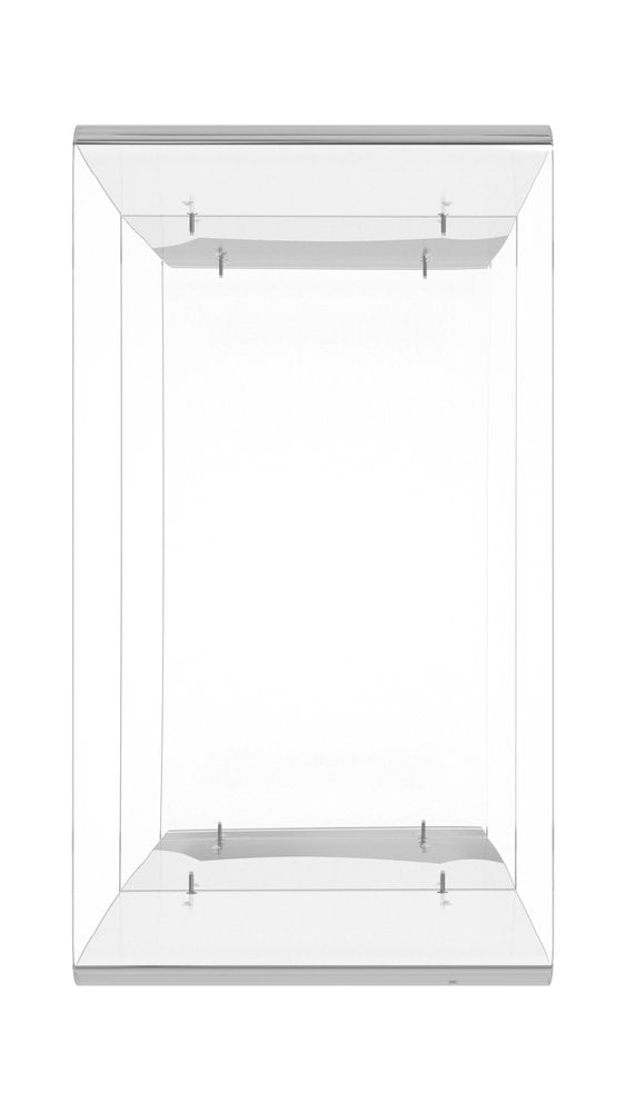 25" Clear Plastic Two Tier Bookcase HomeRoots