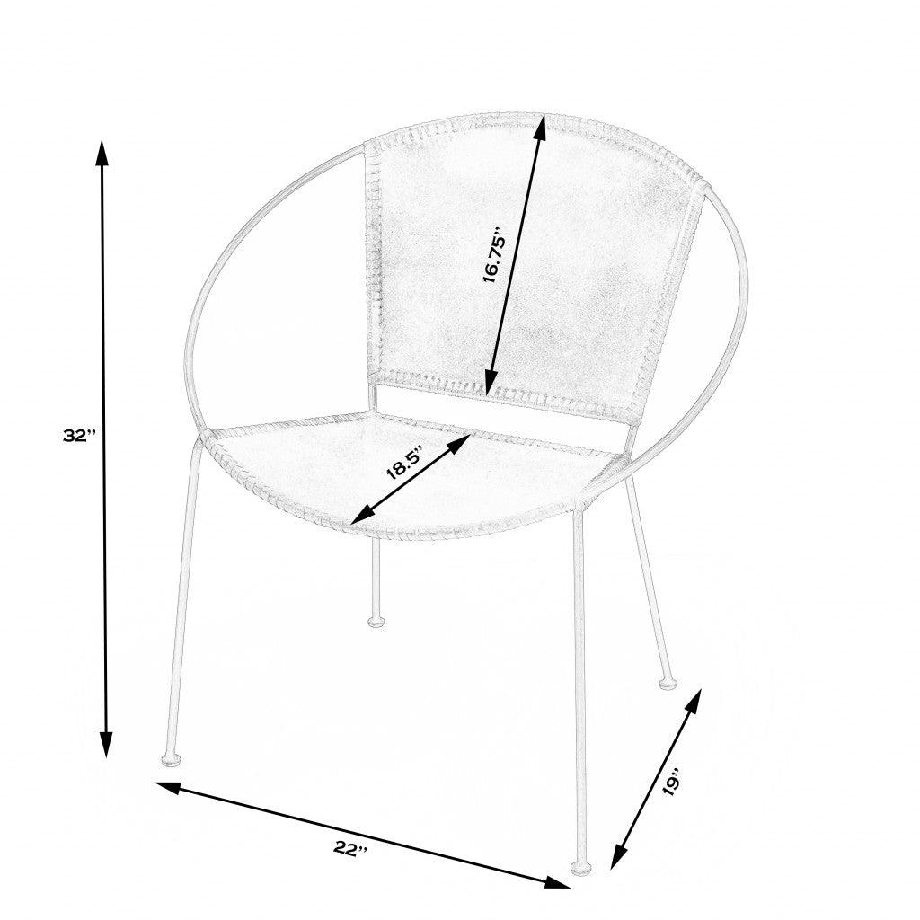 31" White And Gray Faux Leather Side Chair - FurniFindUSA