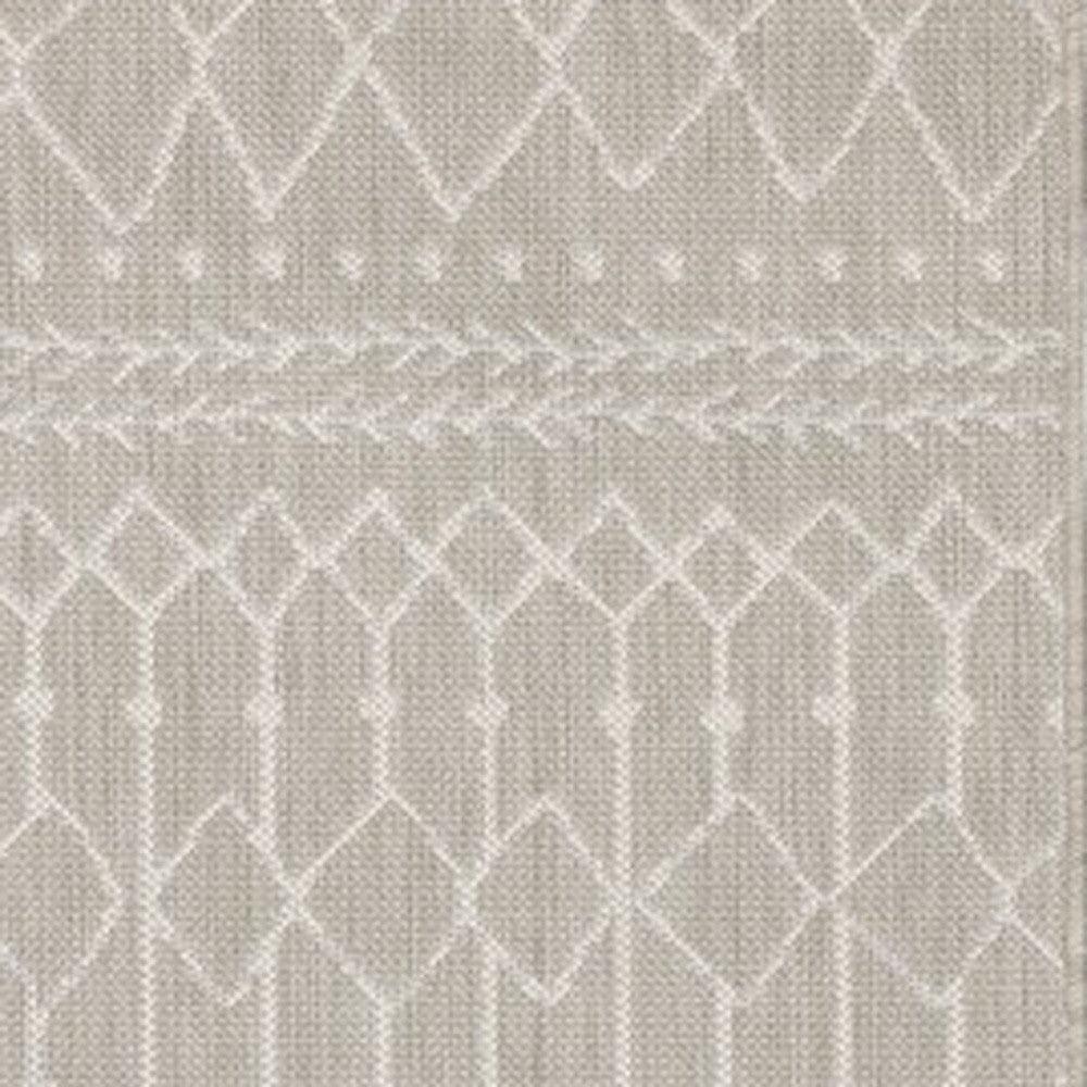 3' X 5' Gray and Ivory Indoor Outdoor Area Rug - FurniFindUSA