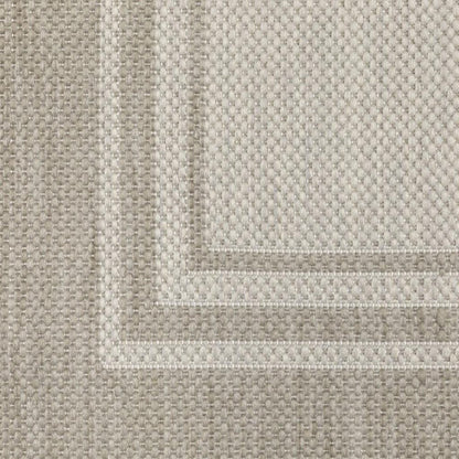 3' X 6' Gray And Ivory Indoor Outdoor Runner Rug HomeRoots