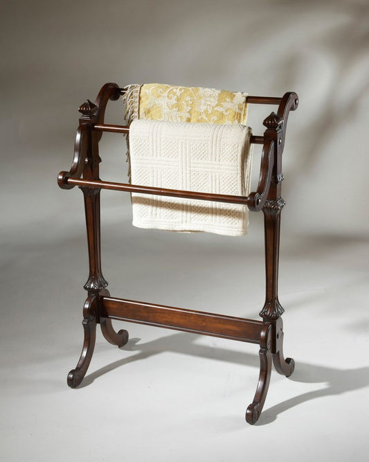 29" Deep Cherry Wood Blanket Stand HomeRoots