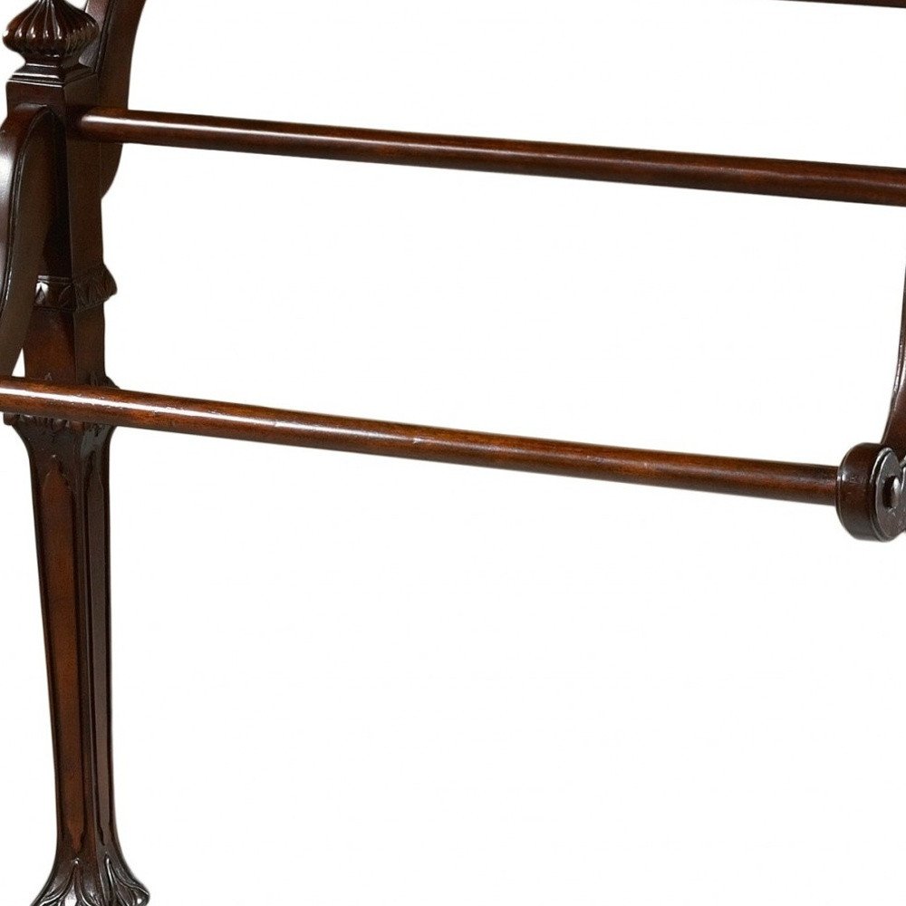 29" Deep Cherry Wood Blanket Stand HomeRoots