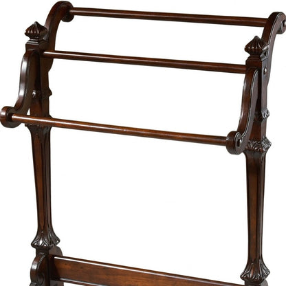 29" Deep Cherry Wood Blanket Stand HomeRoots