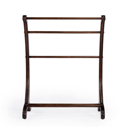 36" Deep Cherry Brown Wood Blanket Stand HomeRoots