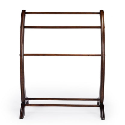 36" Deep Cherry Brown Wood Blanket Stand HomeRoots