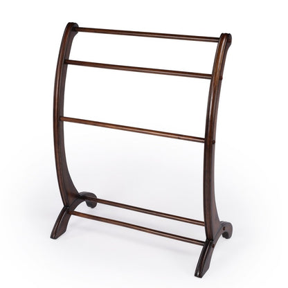 36" Deep Cherry Brown Wood Blanket Stand HomeRoots