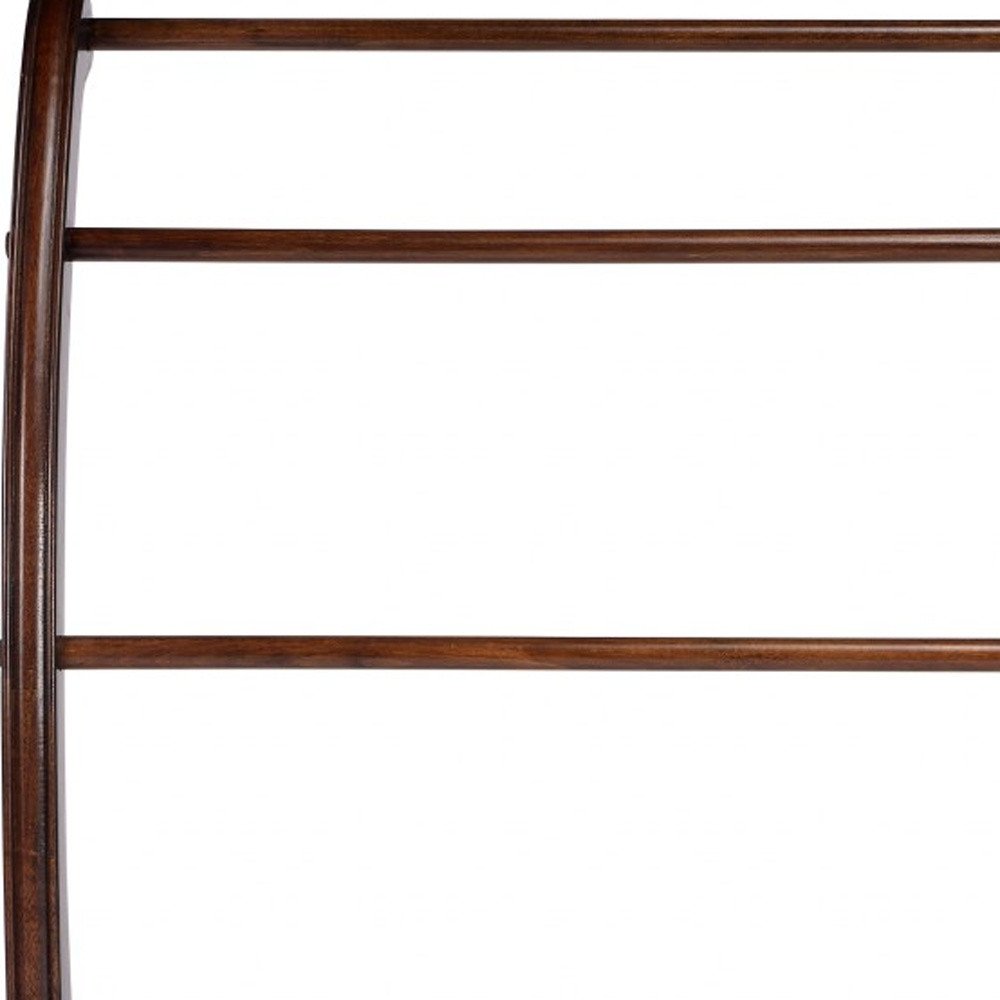 36" Deep Cherry Brown Wood Blanket Stand HomeRoots